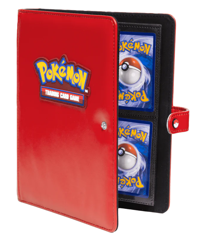 Premium Red 4-Pocket Snap Binder for Pokemon