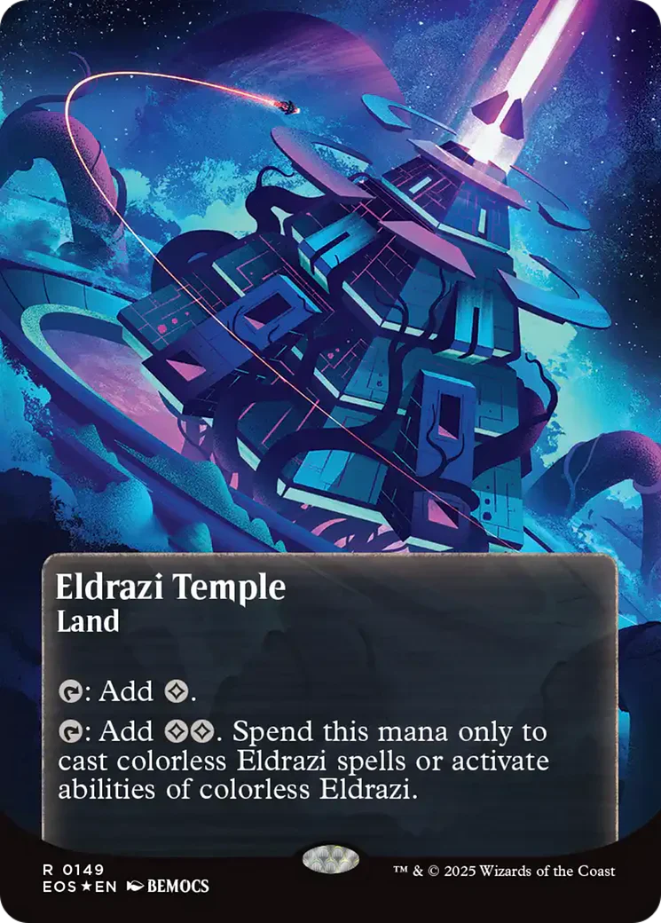 Eldrazi Temple (0149) (Borderless) (Galaxy Foil) - Edge of Eternities: Stellar Sights (EOS)