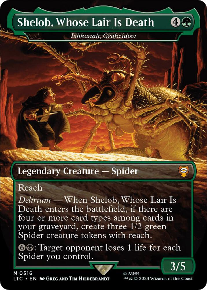Shelob, Whose Lair Is Death - Ishkanah, Grafwidow (Borderless) - Commander: The Lord of the Rings: Tales of Middle-earth (LTC)