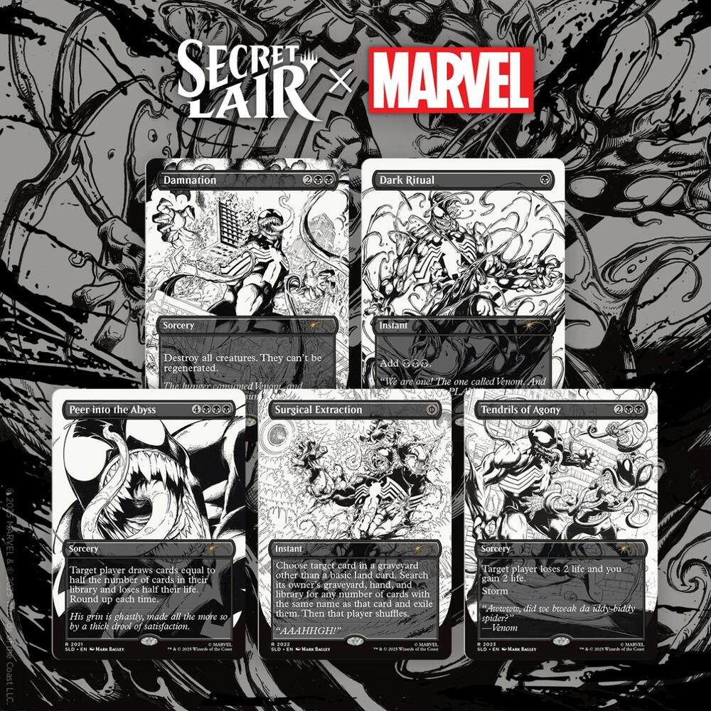 Secret Lair Drop: Secret Lair x Marvel's Spider-Man: Venom Unleashed (Inks) - Non-Foil Edition - Secret Lair Drop Series (SLD) Secret Lair Drop Series