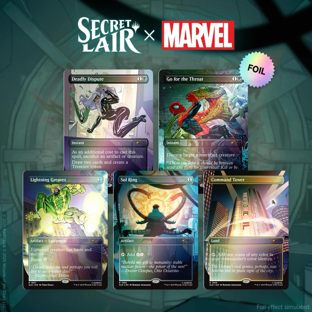 Secret Lair Drop: Secret Lair x Marvel's Spider-Man: Villainous Plots - Rainbow Foil Edition - Secret Lair Drop Series (SLD)