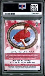 2018 Panini Diamond Kings Baseball - Shohei Ohtani 73 - Pitching No Pinstripe - PSA 10