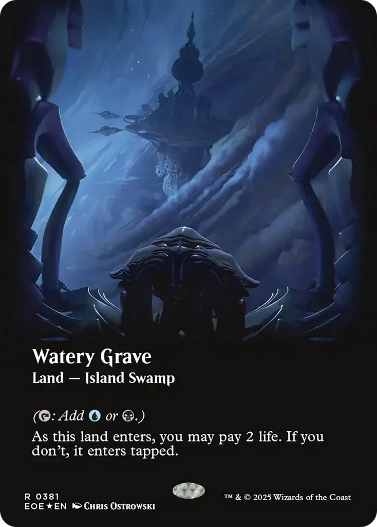 Watery Grave (Borderless) (Galaxy Foil) - Edge of Eternities (EOE)