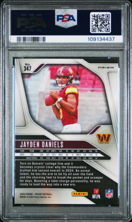 2024 Panini Prizm Football - Jayden Daniels 347 - Pink - PSA 9