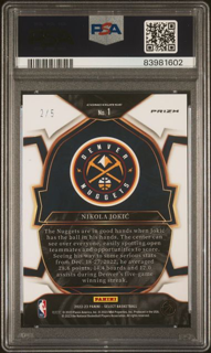2022 Panini Select - Nikola Jokic 1 - Green - PSA 9