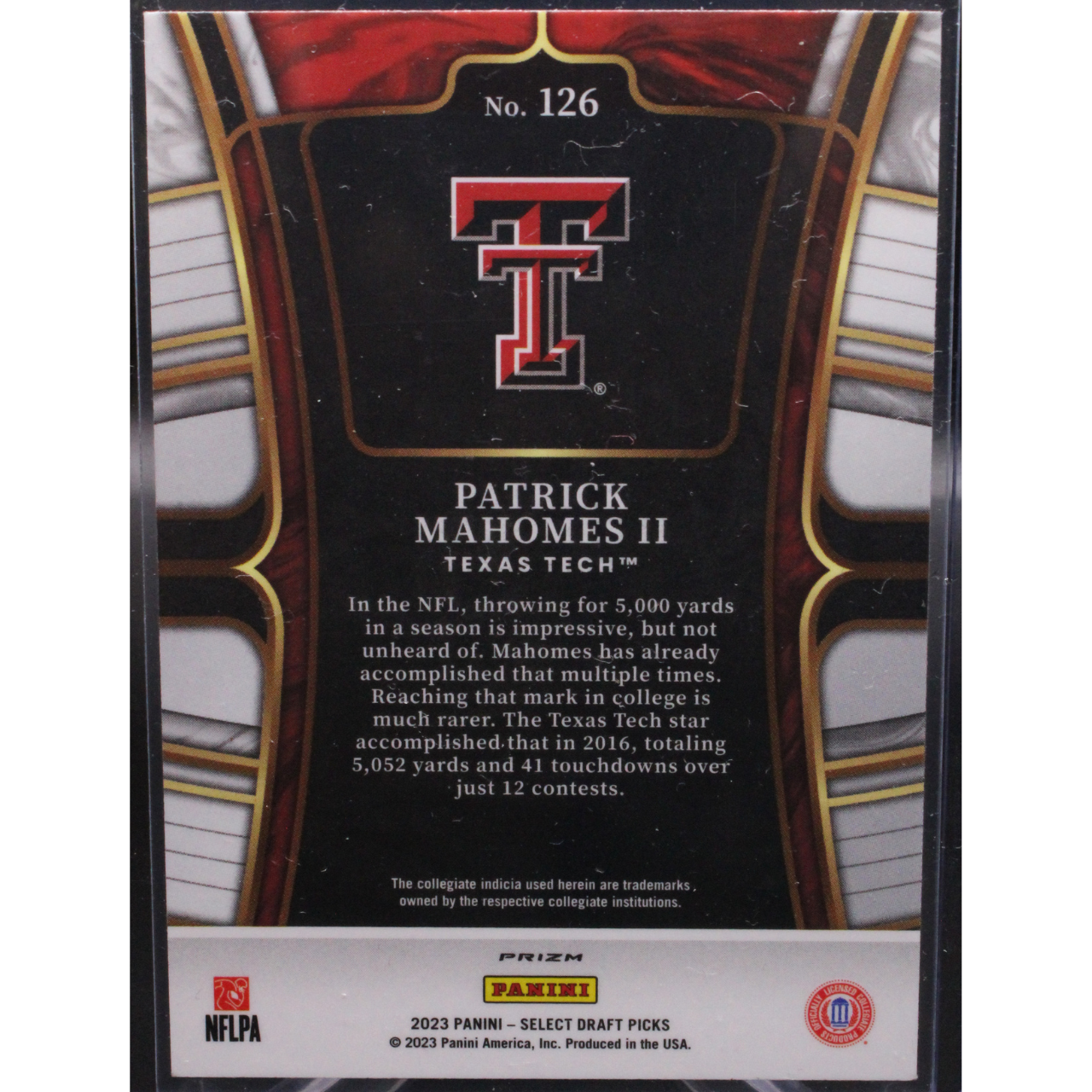 2023 Panini Select Football Collegiate - Patrick Mahomes 126 - Dragon Scale