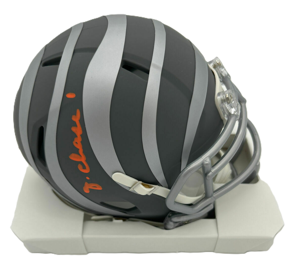 Ja'Marr Chase Autographed Signed Riddell Slate Mini Helmet - Beckett Certified