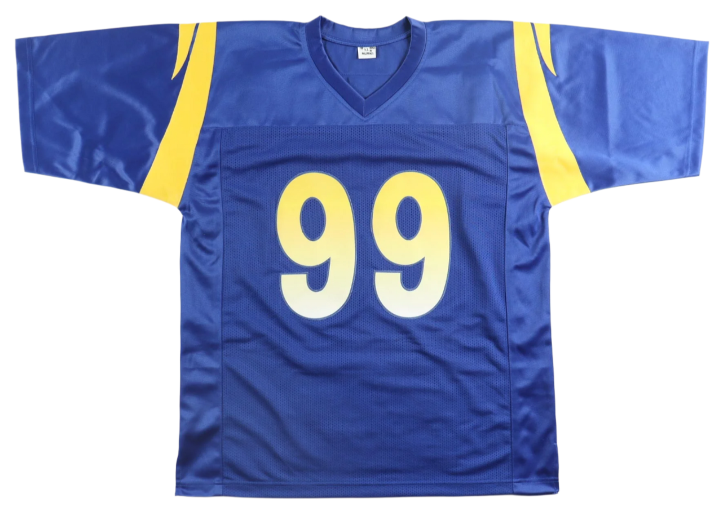 Aaron Donald Autographed Signed Career Highlight Blue Jersey. Beckett COA