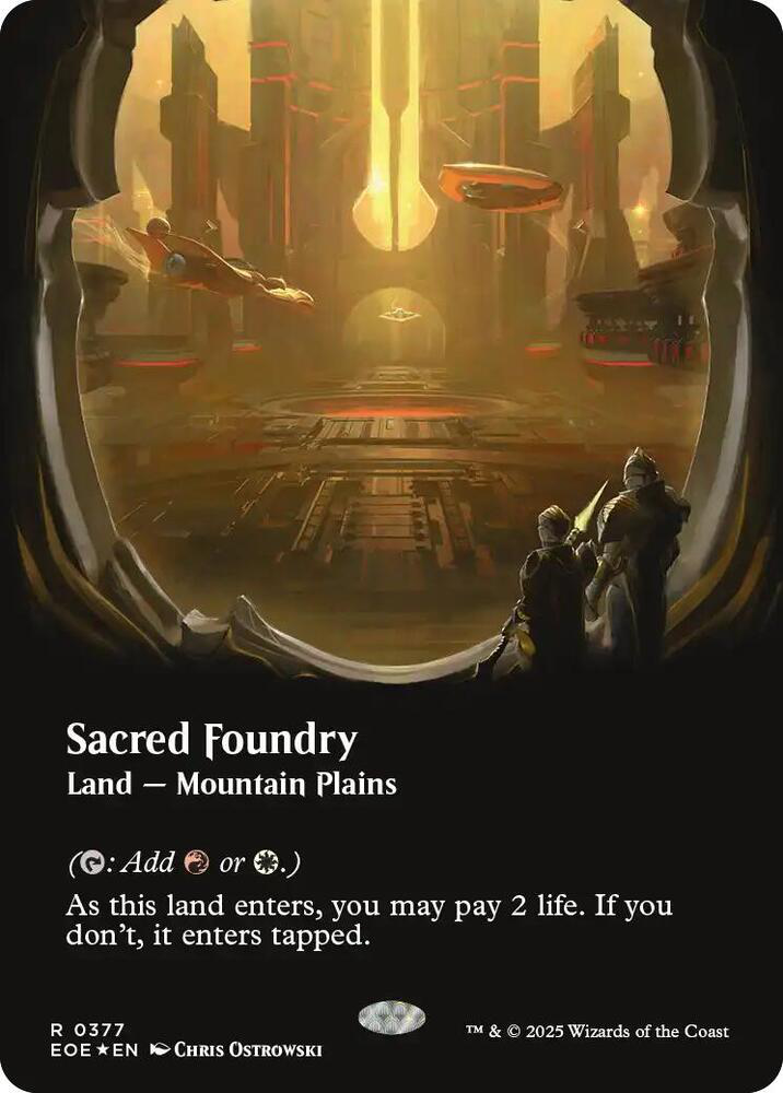 Sacred Foundry (Borderless) (Galaxy Foil) - Edge of Eternities (EOE)
