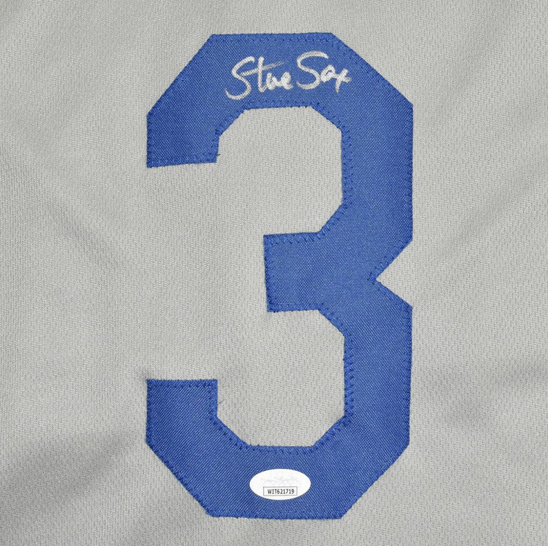 Steve Sax Autographed Signed Los Angeles Dodgers Baseball Jersey (JSA)