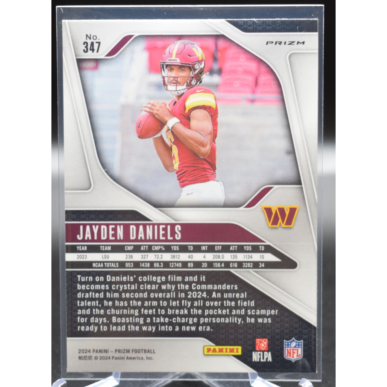 2024 Panini Prizm Football - Jayden Daniels 347 - Red White Blue