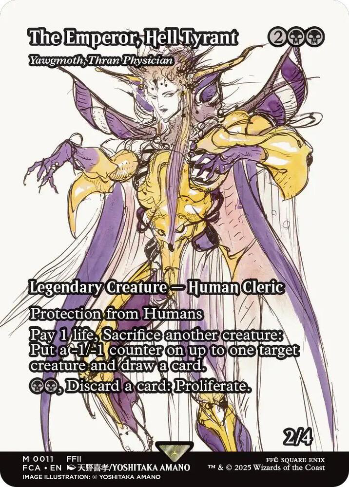 The Emperor, Hell Tyrant - Yawgmoth, Thran Physician (Showcase) - Final Fantasy: Through the Ages (FCA)