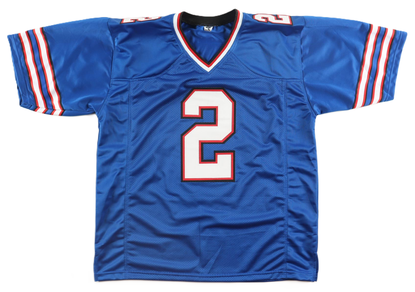 Tyler Bass Signed Autographed Blue Custom Jersey Beckett COA