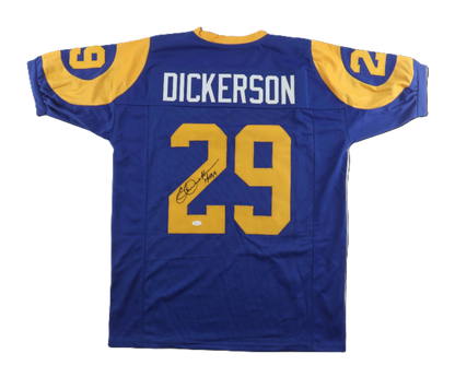 Eric Dickerson Autographed Signed Custom Jersey  Inscribed "HOF 99" -  JSA COA