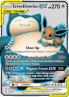 Eevee & Snorlax GX (Full Art) - SM - Team Up (SM9)