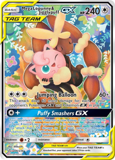 Mega Lopunny & Jigglypuff GX (Alternate Full Art) - SM - Cosmic Eclipse (SM12)