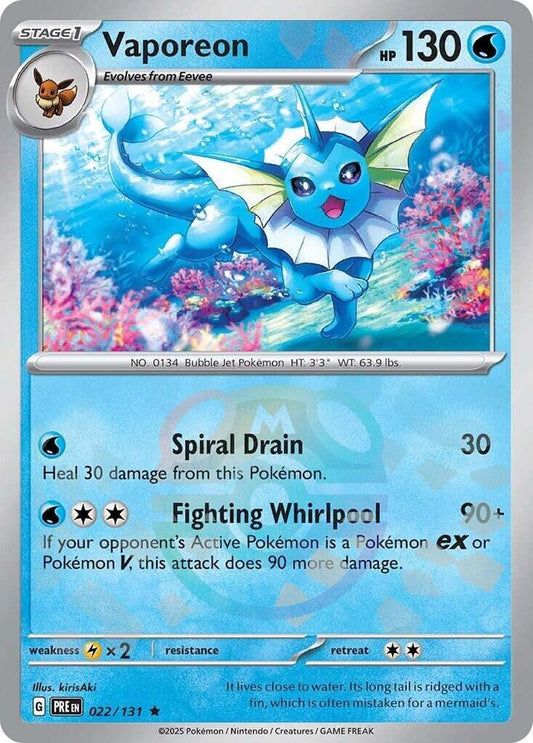 Vaporeon (Master Ball Pattern) - SV: Prismatic Evolutions (PRE)