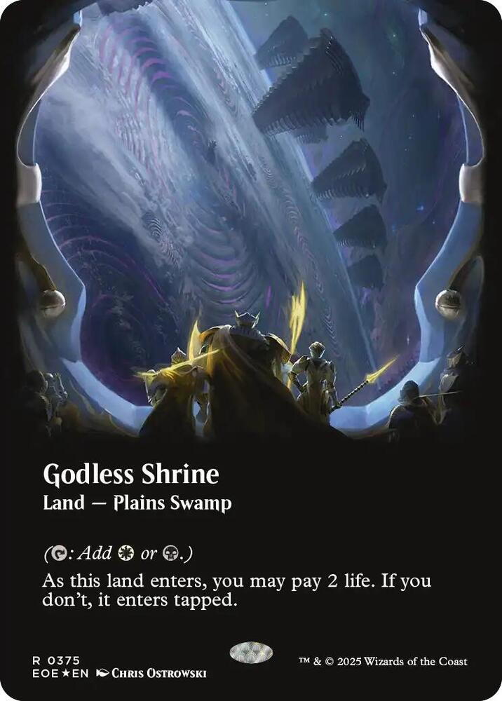 Godless Shrine (Borderless) (Galaxy Foil) - Edge of Eternities (EOE)