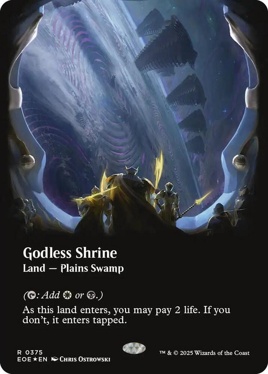 Godless Shrine (Borderless) (Galaxy Foil) - Edge of Eternities (EOE)