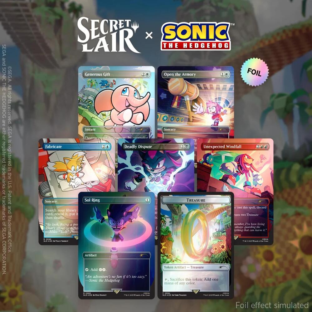 Secret Lair x Sonic the Hedgehog Superdrop: Chasing Adventure (Rainbow Foil) - Secret Lair Drop Series (SLD)