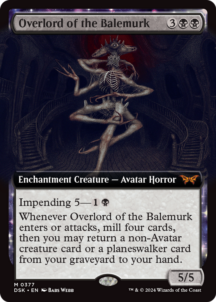Overlord of the Balemurk (Extended Art) - Duskmourn: House of Horror (DSK)