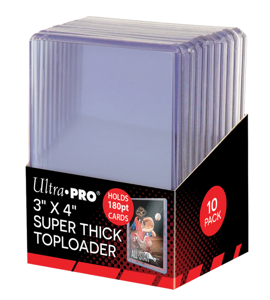 Ultra PRO 3" x 4" Super Thick 180pt Toploaders (10 Pack)