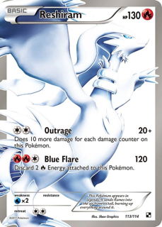 (POS) Reshiram (113 Full Art) - Black and White (BLW)