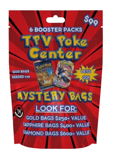 Pokemon $99 Mystery Bag by TPV Poke - Includes 6 PACKS