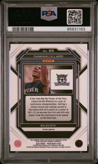 2023 Panini Prizm Draft Picks Basketball - Damian Lillard 89 - Tiger - PSA 10