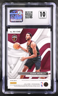 2021-22 Panini Spectra - Evan Mobley AA-EMB  - Green Auto /50 - CSG CGC 9.5 / 10