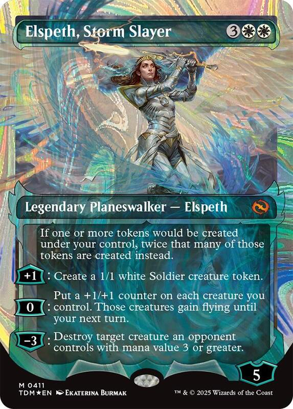 Elspeth, Storm Slayer (Showcase) (Halo Foil) - Tarkir: Dragonstorm (TDM)