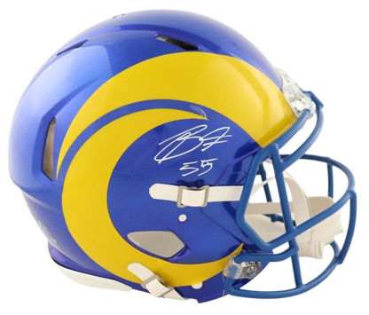 Braden Fiske Autographed Signed Full Size Authentic Riddell On Field NFL Speed Helmet (Beckett)