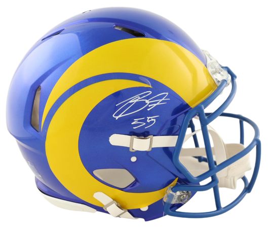 Braden Fiske Autographed Signed Full Size Authentic Riddell On Field NFL Speed Helmet (Beckett)