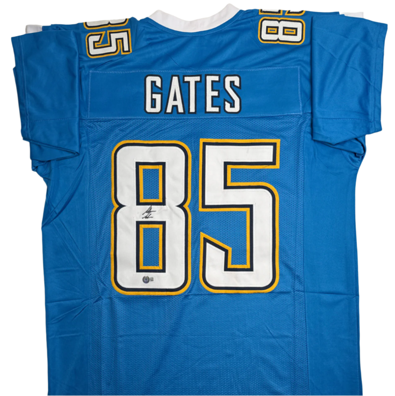 Antonio Gates Autographed Signed San Diego Blue Football Jersey (Beckett)