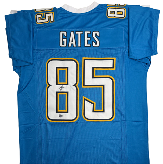 Antonio Gates Autographed Signed San Diego Blue Football Jersey (Beckett)