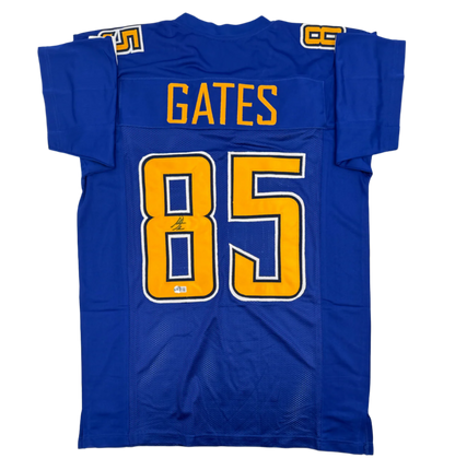 Antonio Gates Autographed Signed Blue Football Jersey (Beckett)