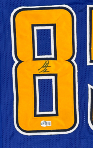 Antonio Gates Autographed Signed Blue Football Jersey (Beckett)