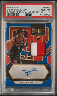 2023 Panini Select - Bilal Coulibaly RJ-BIL - Rookie Jersey Signature Blue /49 - PSA 10