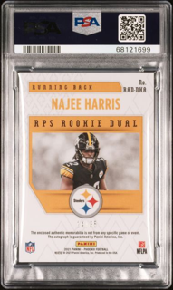 2021 Panini Phoenix Football - Najee Harris NHA - RPS Yellow /35 - PSA 10 Auto 10