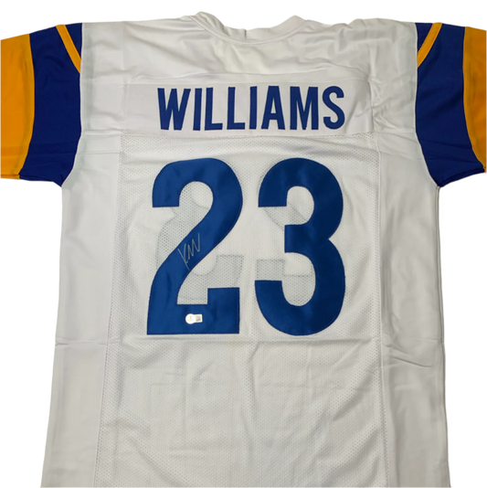 Kyren Williams Autographed Signed White Custom Jersey - Beckett Certified