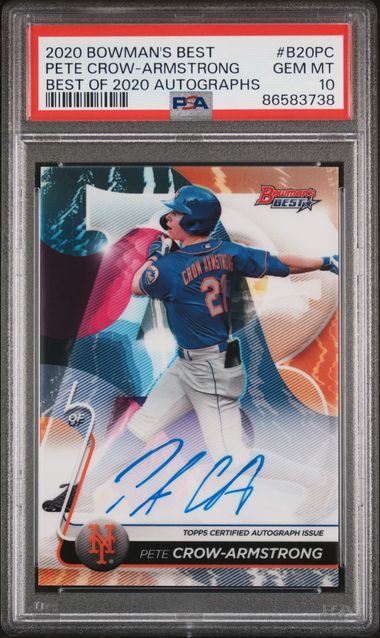 2020 Bowman's Best - Pete Crow-Armstrong #B20PC - Best of 2020 Autographs - PSA 10