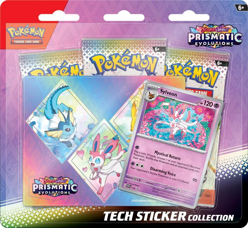 2025 Pokemon Prismatic Evolutions Tech Sticker Collection SV