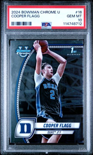 2024 Topps Bowman U Chrome - Cooper Flagg 16 - PSA 10
