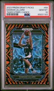 2023 Panini Prizm Draft Picks Basketball - Damian Lillard 89 - Tiger - PSA 10
