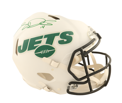 Sam Darnold Autographed Signed Jets Full-Size Authentic Flat White Alternate Speed Helmet (Beckett)