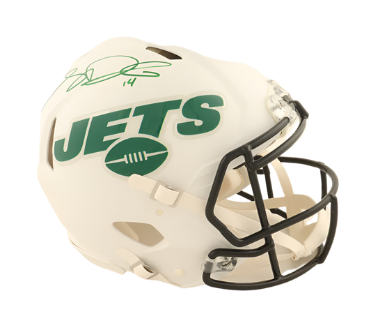 Sam Darnold Autographed Signed Jets Full-Size Authentic Flat White Alternate Speed Helmet (Beckett)
