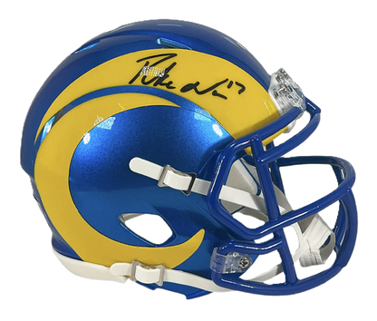 Puka Nacua Signed Los Angeles Rams Speed Mini Football Helmet (Fanatics)