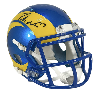 Puka Nacua Signed Los Angeles Rams Speed Mini Football Helmet (Fanatics)
