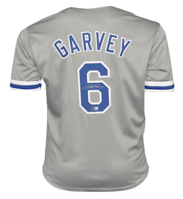 Steve Garvey Autographed Signed Los Angeles Dodgers Grey Baseball Jersey (Beckett)