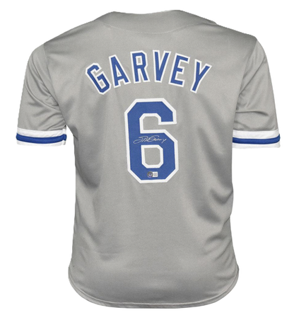 Steve Garvey Autographed Signed Los Angeles Dodgers Grey Baseball Jersey (Beckett)
